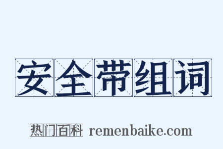 安全带组词是什么意思的图片